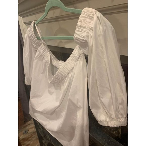 Milly cold shoulder women’s top, white, size medium - Picture 2 of 4